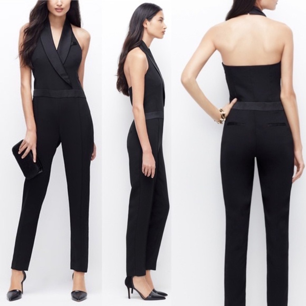 Ann Taylor size 8 Tuxedo halter jumpsuit